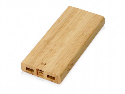 Внешний беспроводной аккумулятор из бамбука «Bamboo Air», 10000 mAh Внешний беспроводной аккумулятор из бамбука «Bamboo Air», 10000 mAh
