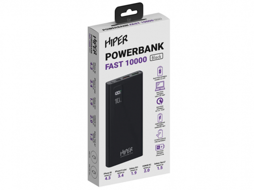 Портативный внешний аккумулятор «FAST», 10000 mAh