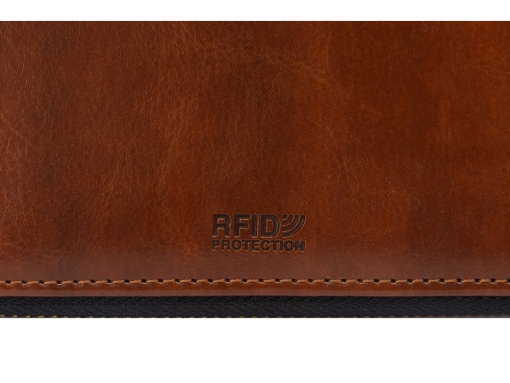 Бизнес-блокнот на молнии А5 «Fabrizio» с RFID защитой и ручкой
