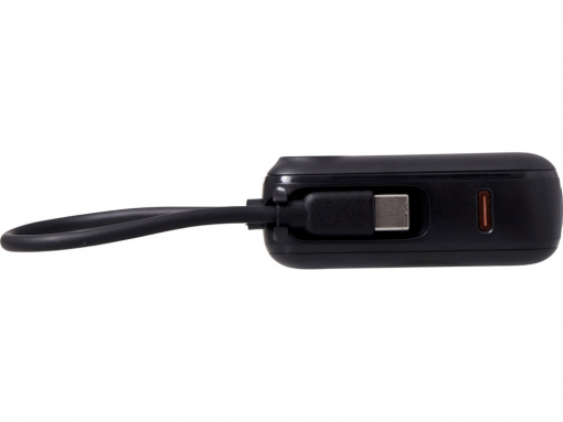 Внешний аккумулятор со встроенным кабелем «Liri», QC/PD, 10000 мАч