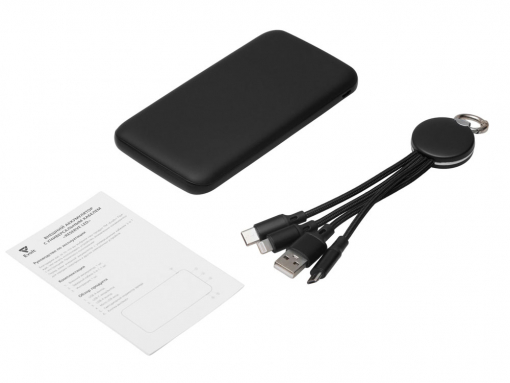 Набор из внешнего аккумулятора и универсального кабеля с подсветкой лого «Reserve LED», 10000mAh