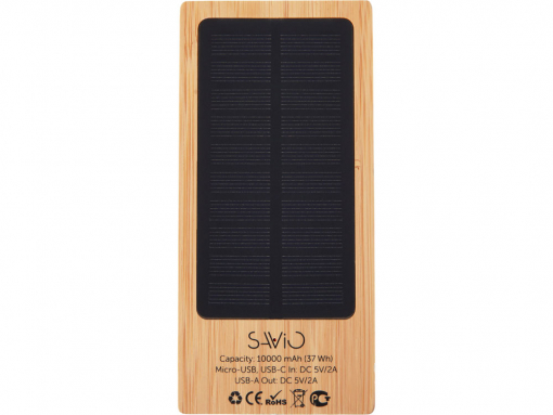 Внешний аккумулятор с подсветкой лого и солнечной панелью «Reedia S1», 10000 mAh