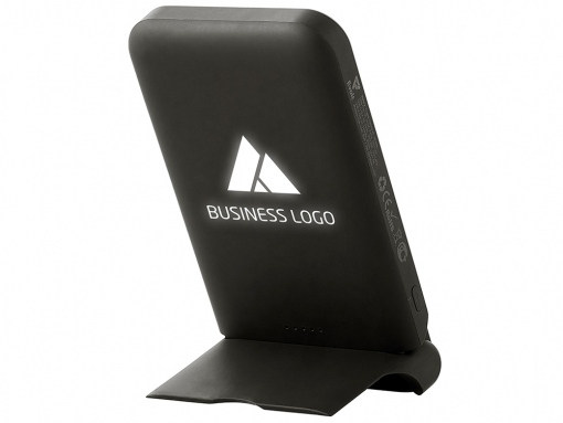 Беспроводной внешний аккумулятор с подсветкой лого и подставкой «Magflash», 10000 мАч, 15 Вт