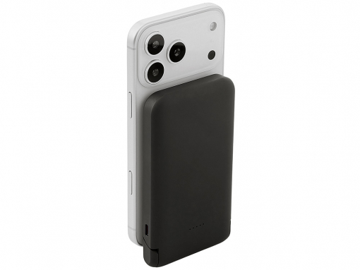 Беспроводной внешний аккумулятор с подсветкой лого и подставкой «Magflash», 10000 мАч, 15 Вт