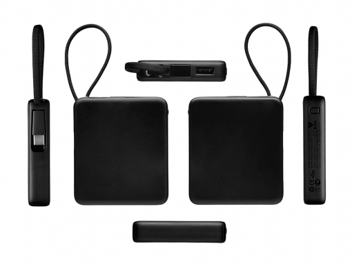 Внешний аккумулятор со встроенным кабелем USB-C «Дэнси», 5000 мАч