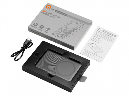 Магнитный беспроводной внешний аккумулятор «Сёрф», 10000 мАч