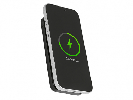 Магнитный беспроводной внешний аккумулятор со встроенными кабелями «Мэни», 10000 мАч