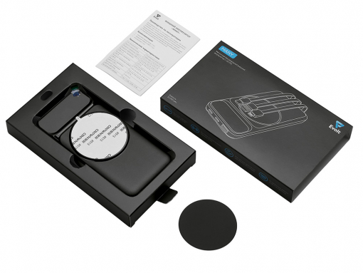 Магнитный беспроводной внешний аккумулятор со встроенными кабелями «Мэни», 10000 мАч