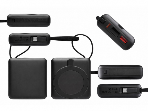 Магнитный беспроводной внешний аккумулятор c подсветкой лого «Энчант», 10000 мАч