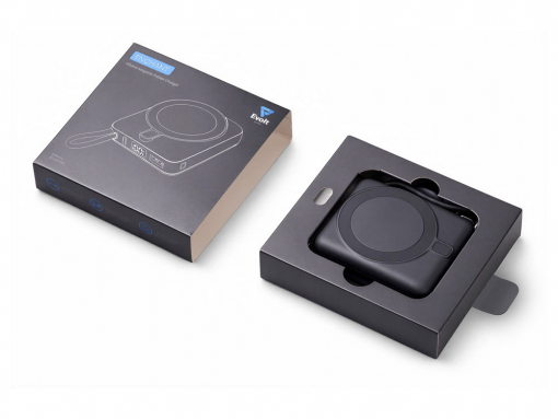 Магнитный беспроводной внешний аккумулятор c подсветкой лого «Энчант», 10000 мАч