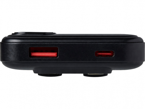 Внешний аккумулятор со встроенными кабелями «Фрэйм Квик», быстрая зарядка, 10000 мАч